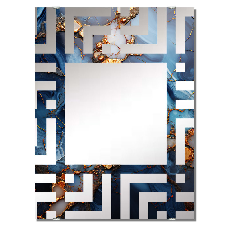 Olof - Miroirs muraux décoratifs en marbre, 40 po x 30 po