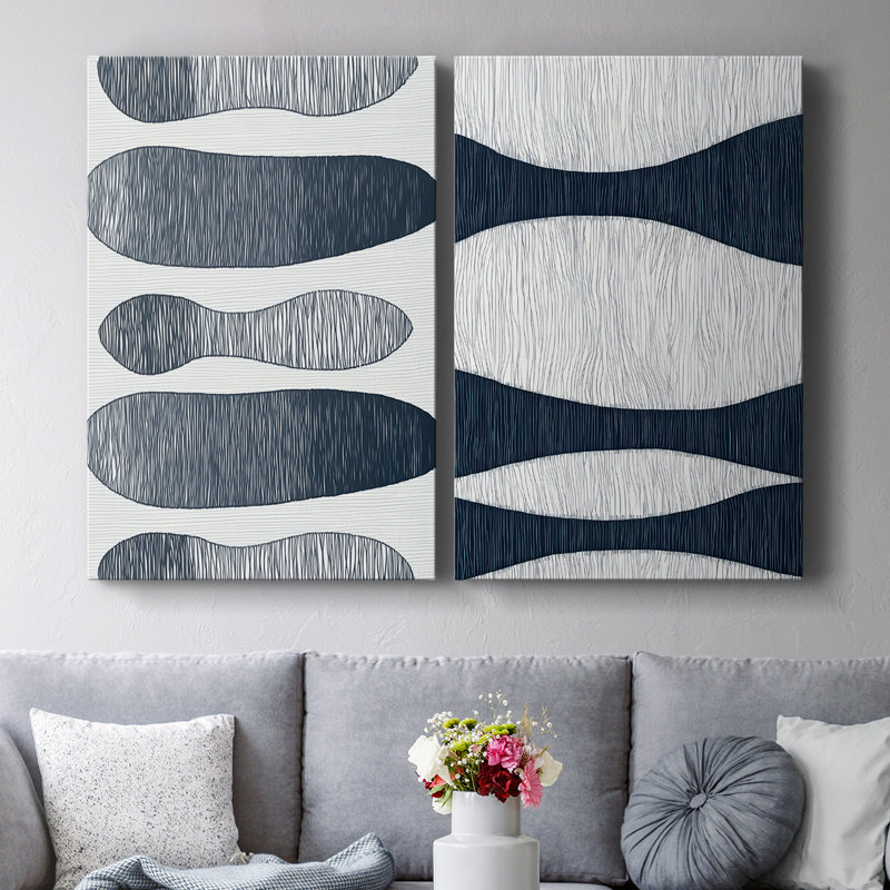 Série ABSTRACT DCCIX - Toile tendue avec châssis de qualité supérieure - Prêt à être accroché, H 27 po x l 36 po
