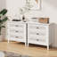 Commode 3 tiroirs déco en rotin naturel-877889236