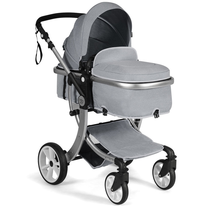 Foldable Pet Stroller, Grey