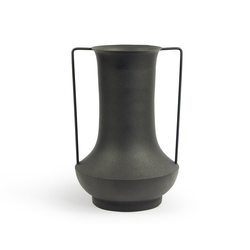 Duo Handle Vase, Black