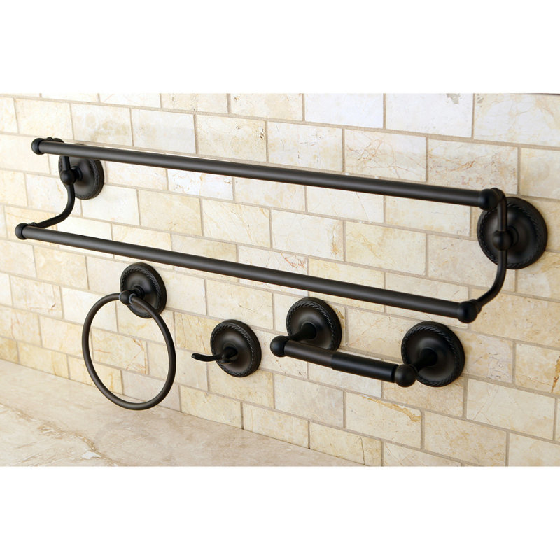 Laurel 4 Piece Bathroom Hardware Set, Oil Rubbed Bronze