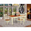 L'ensemble 5 pièces comprend une table de salle à manger rectangulaire avec rallonge papillon et 4 chaises de cuisine, babeurre et cerise-106903757-106903759-109975411