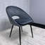 Wooden Brown Dining Table with 2 Grey Velvet Chairs and 2 Black Padded Benches, Dining Room Furniture-841134911