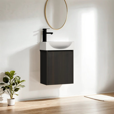 Nikoma 15.94'' Single Bathroom Vanity with Resin Top