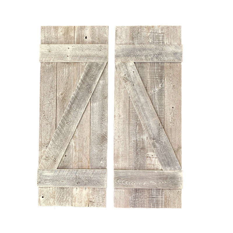 Décoration murale pour fenêtre, Blanc délavé, H 36 po x l 16 po x P 4 po