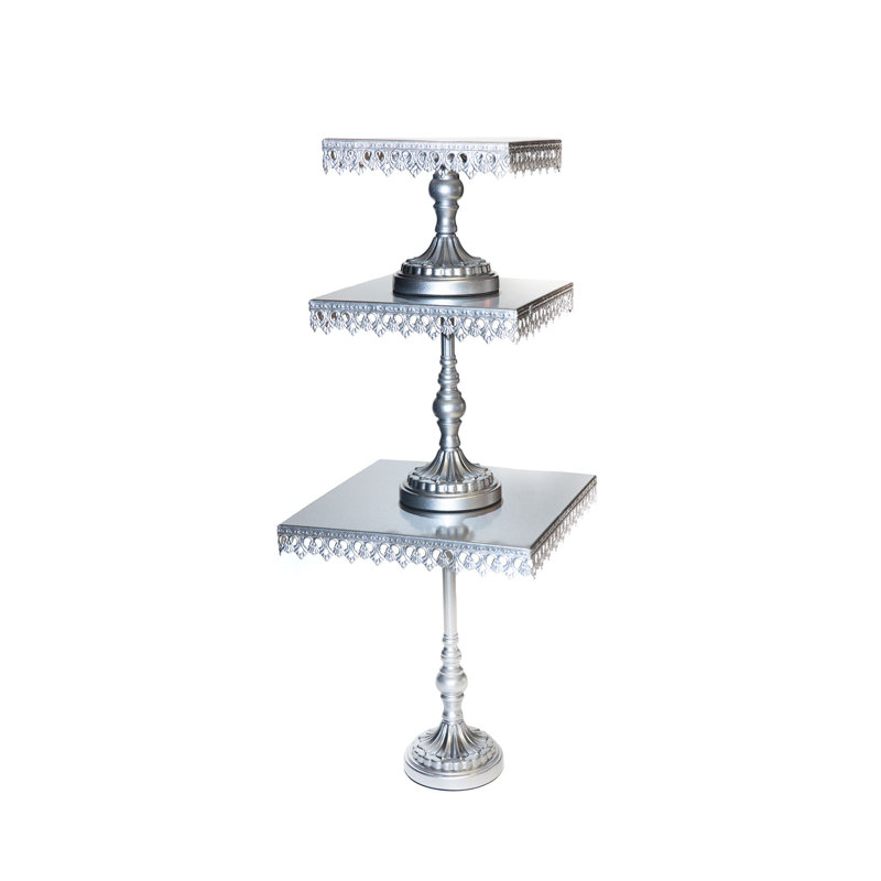 Présentoir à gâteaux 3 pièces Nicholson, Argent