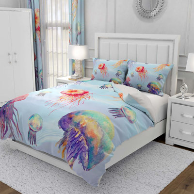 Ensemble de housse de couette Jellyfish
