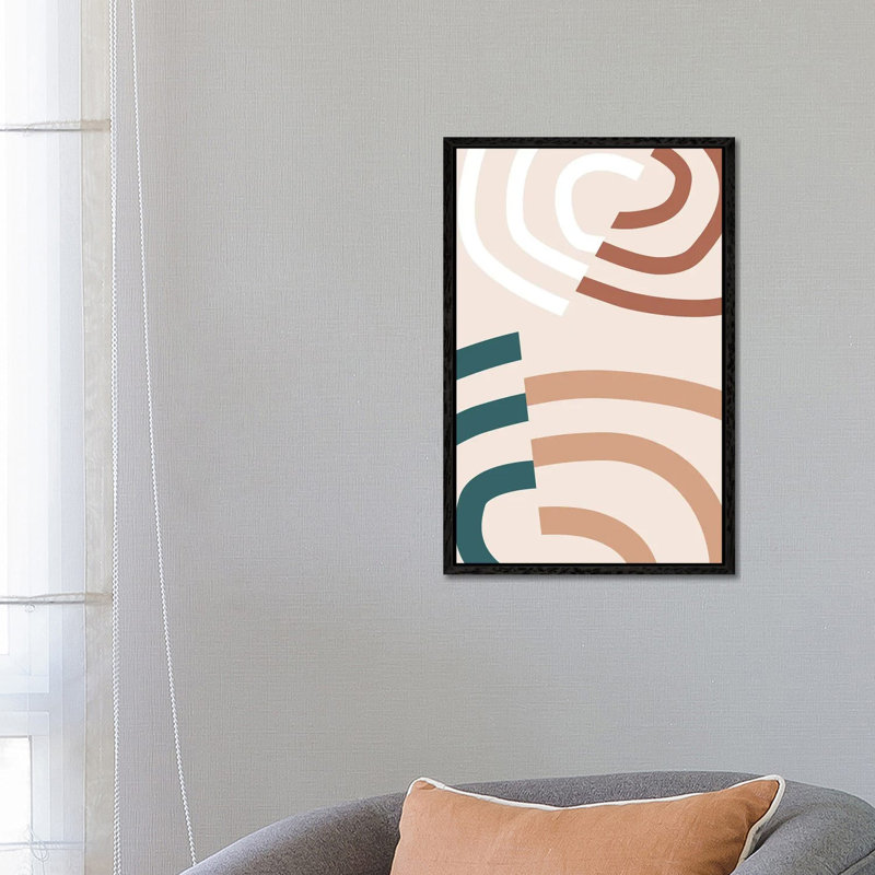 Linea VIA - Print on Canvas, 66.04 cm H x 45.72 cm W, Black Framed