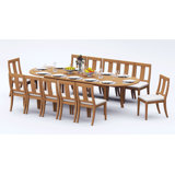 9 Pcs Grade-A Teak Wood Dining Set: 94" Double Extension Oval Table And 8 Osborne Armless Chairs #11OS2200