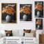 Jonquilles monochromes jaunes et orange dans un pot gris II - jonquilles murales-1105124333-1105124329