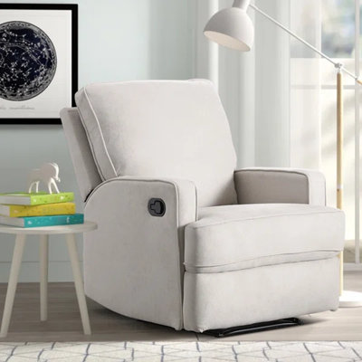 Norvis 29.5" Wide  Modern Refined Linen Upholstered Standard Manual Recliner