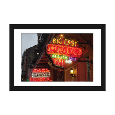 « big easy daquiris bourbon street french quarter », reproduction de photo sur toile