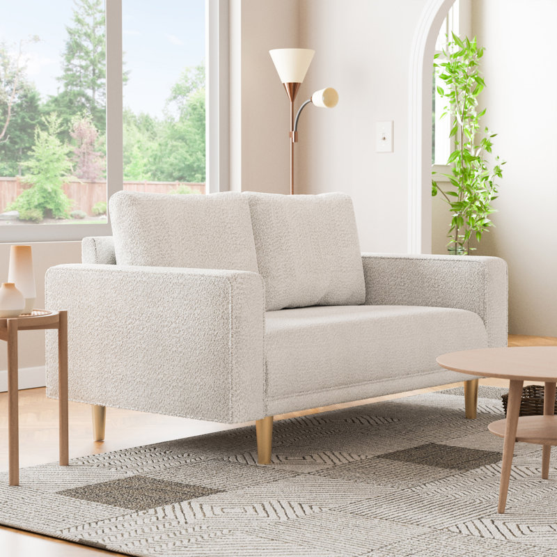Causeuse Celal, H 35 po x l 83,5 po x P 34,5 po, Blanc