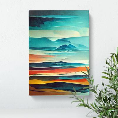 Mountain Landscape In Abstract No.3 - Wrapped Canvas