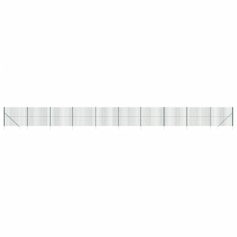 Caelon Metal Wire/Mesh Fence, Green, 180cm H x 2500cm W x 7.5cm D, 13