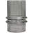 Glass Wide Ribbed Decorative Gray Candle Holder with Fluted Center