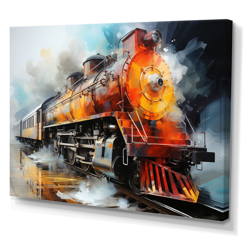 «Abstract Train Translucent Rhythms I», reproduction sur toile, Toile tendue, H 12 po x l 20 po x P 1 po