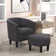 Pamplona 26" W Modern Stylish Soft and Breathable Upholstered Barrel Chair and Ottoman