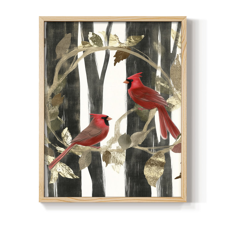 Christmas Holiday Art CDVI Framed Print - Solid Wood, Natural, 11" H x 9" W