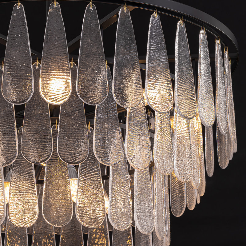 Shontia 12 - Light Unique Tiered Chandelier with Crystal Accents
