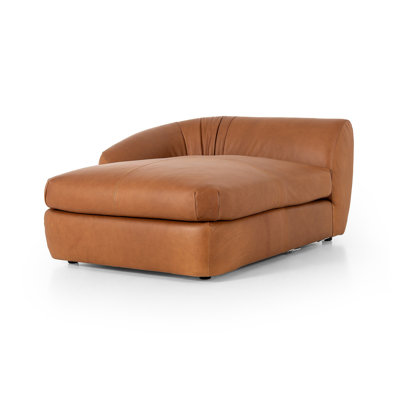 Adele Genuine Leather Chaise Lounge