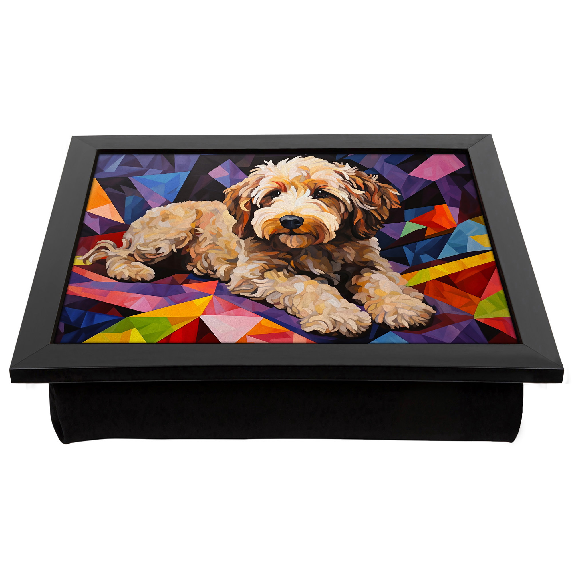 Metro Lane Cockapoo Geometric No.2 Lap Tray with Cushion | Wayfair.co.uk