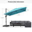 10' Square Large Cantilever Umbrella with Base and 60-degree Rotation-67120622