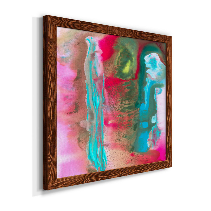 «Tropical Whimsy Arrangement», peinture sur toile encadrée