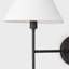 Chapman & Myers Ridgewood Bathroom Bedroom Wall Fixture With White Linen Shade-723490176-723490177-723490179