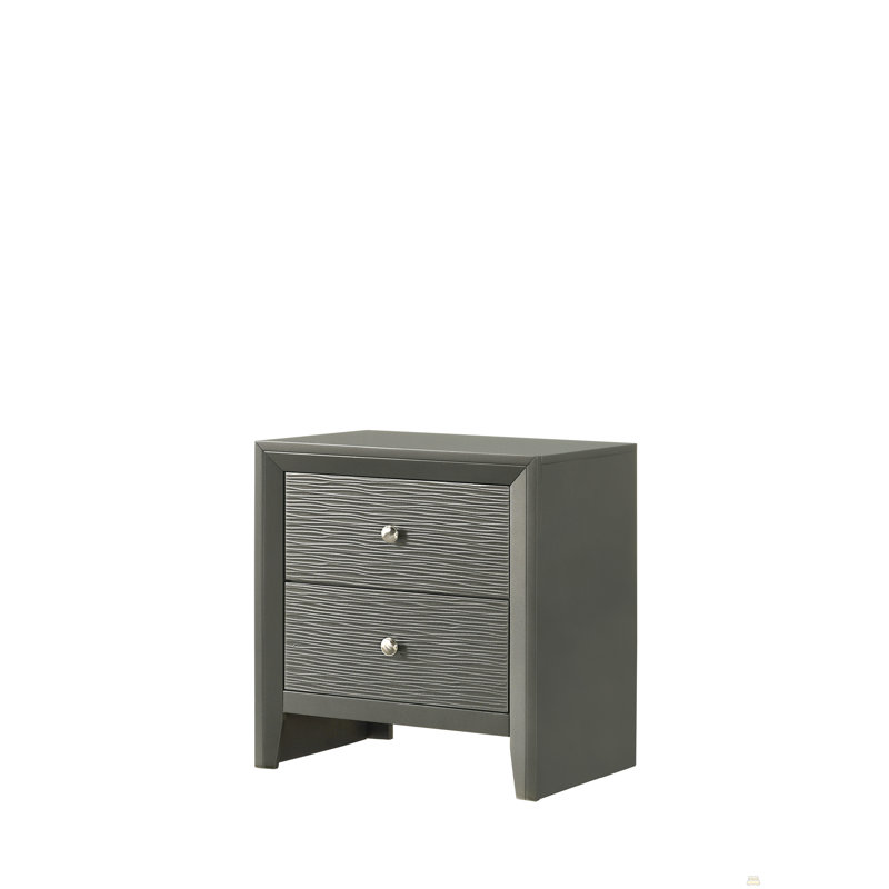 1Pc 2-Drawer Nightstand