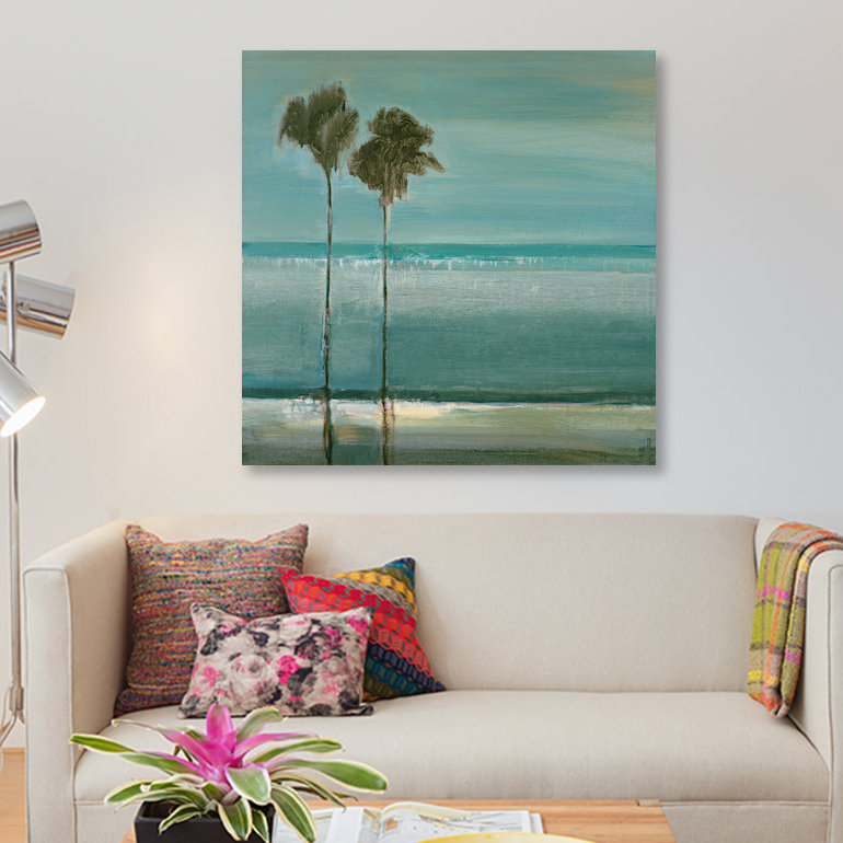 « paradise cove », reproduction sur toile, H 12 po x l 12 po x P 0,75 po, Pas de tapis, Toile tendue
