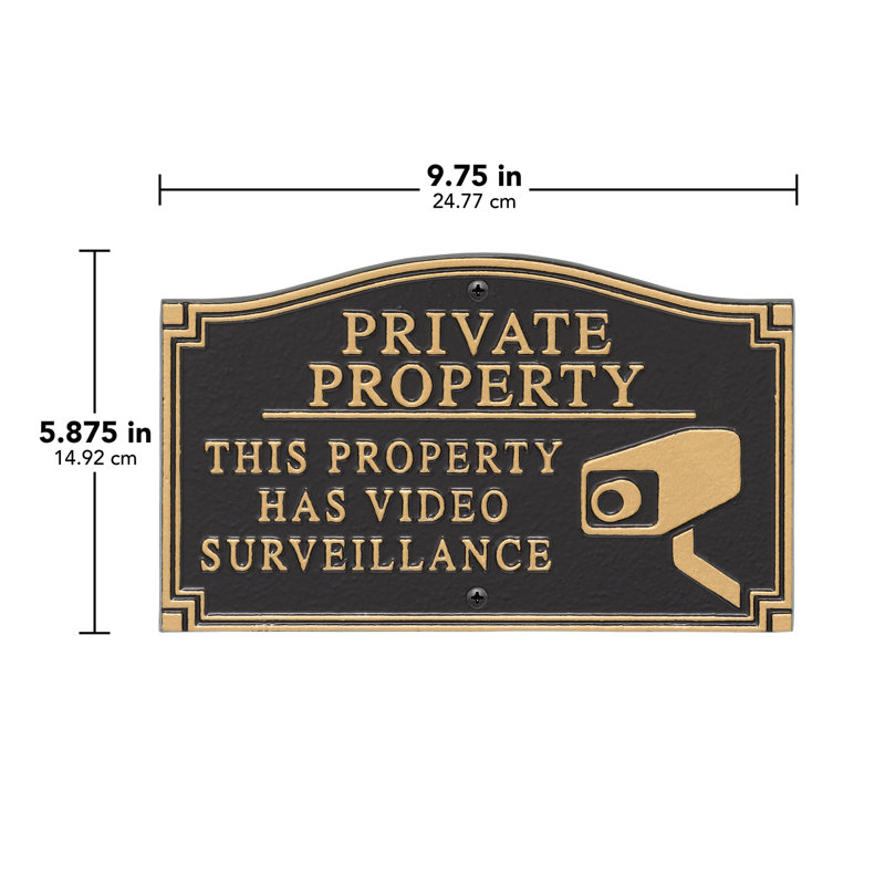 This Property Has Video Surveillance Garden Sign
