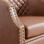 Fauteuil capitonné en similicuir l 29 po Boney-690529622