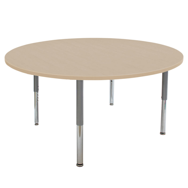 Table d'activité avec pieds réglables La Madera, H 31,5 po x L 48 po x l 48 po, Grain d'érable / noir, Super