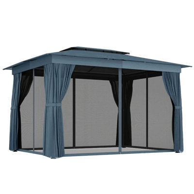 Double-Roof Design Canopy Shelter,Outdoor Gazebo,Patio Gazebo