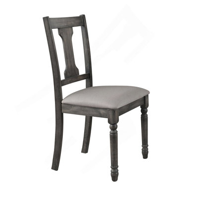 Ensemble de 2 chaises d'appoint en bois au fini rustique gris rustique pour plus de confort et de style dans les salles à manger