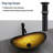 21-1/2 in. Glass Oval Vessel Bathroom Basin Sink with Pop-up Drain