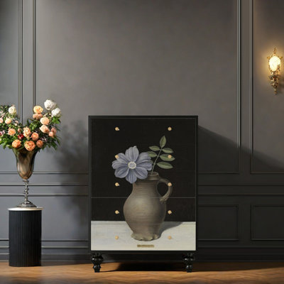 Small crowd art living room bedroom decor cabinet