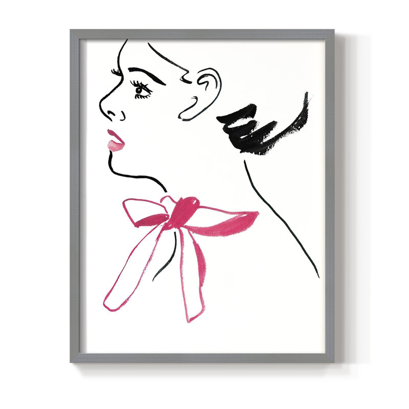 BlossomI Framed Print - Solid Wood, 21" H x 17" W, Gray