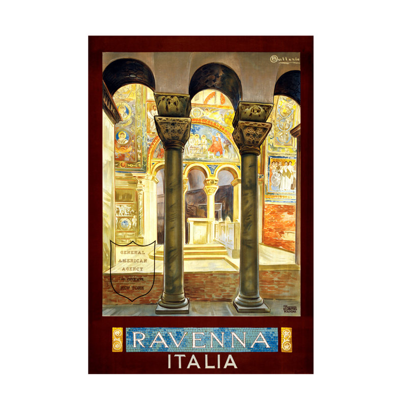 Art sur toile Osvaldo Ballerio Ravenna, C.1925, H 19 po x l 12 po