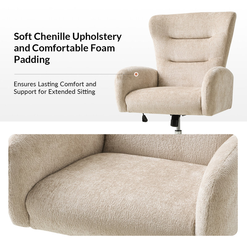 Fauteuil de direction à oreilles simple en chenille Caden, Gruau