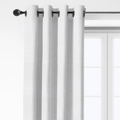 Eclipse Linen White Grommet Drapery Panels (Includes 2 Panels) W 50" x L 120" (Size per Panel)