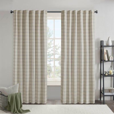 Panneau de rideau à passants et passe-tringle 50 x 108 po avec doublure en molleton - 1 pièce