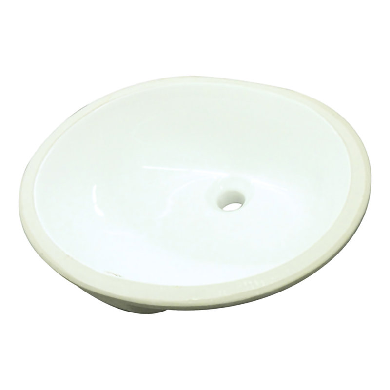 Transolid Madison 15.875'' White Vitreous China Oval Bathroom Sink with Overflow
