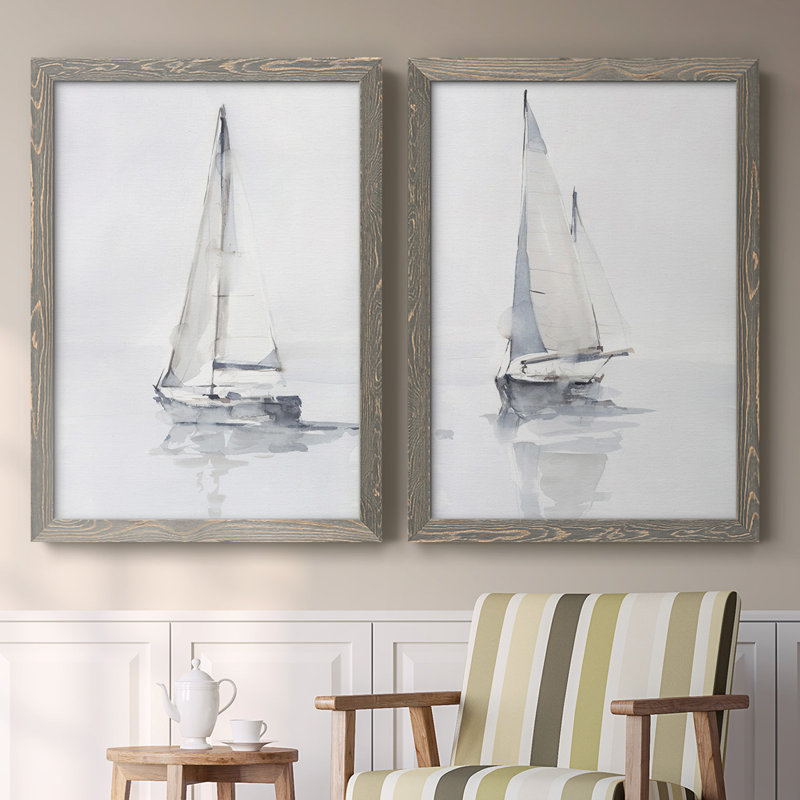 Misty Harbor I Misty Harbor I - 2 pièces, reproduction sur toile encadrée