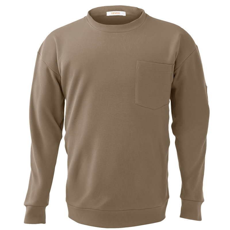 FR Shirts, Flame Resistant Long Sleeve Clothing Lightweight 7 oz Breathable Cotton, Men's Fire Retardant Work Shirt with Pre-shrink Treatment & Pocket, for Welders,Electricians,Gray XL