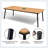 Patio Dining Table With Umbrella Hole and Aluminum Frame-1690847953-1733081585