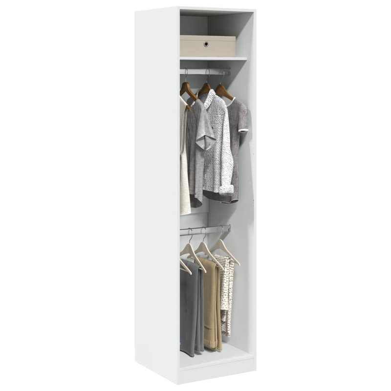 Artressia Manufactured Wood Wardrobe, 50 x 50 x 200 cm, White