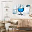 Vin et alcool - cocktail bleu, impression sur toile, 4 pièces-93822232
